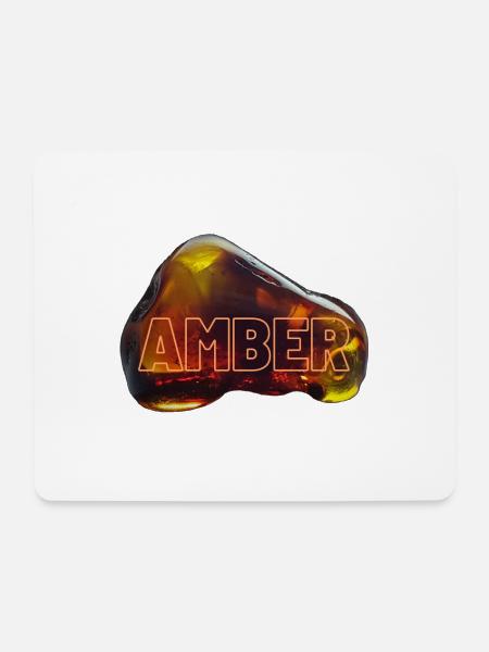 Amber - amber, the gold of the Baltic Sea - Mouse Pad (horizontal) - white