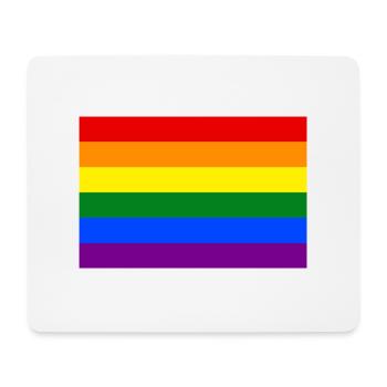 Le drapeau arc-en-ciel ou gay - drapeau de la fierté LGBT - Tapis de souris (format paysage) - blanc - Devant
