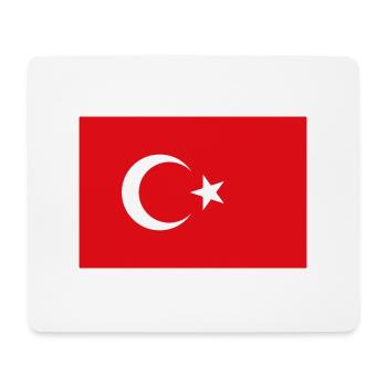 Turkey flag - Mouse Pad (horizontal) - white - Front