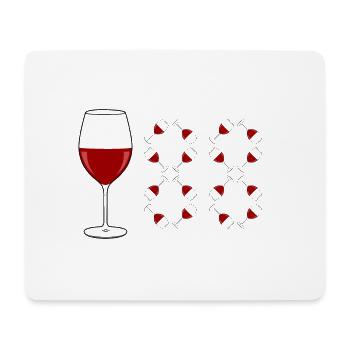 Wein-Achten - Weihnachten - Rotwein - Weinglas - Mousepad (Querformat) - Weiß - Vorne