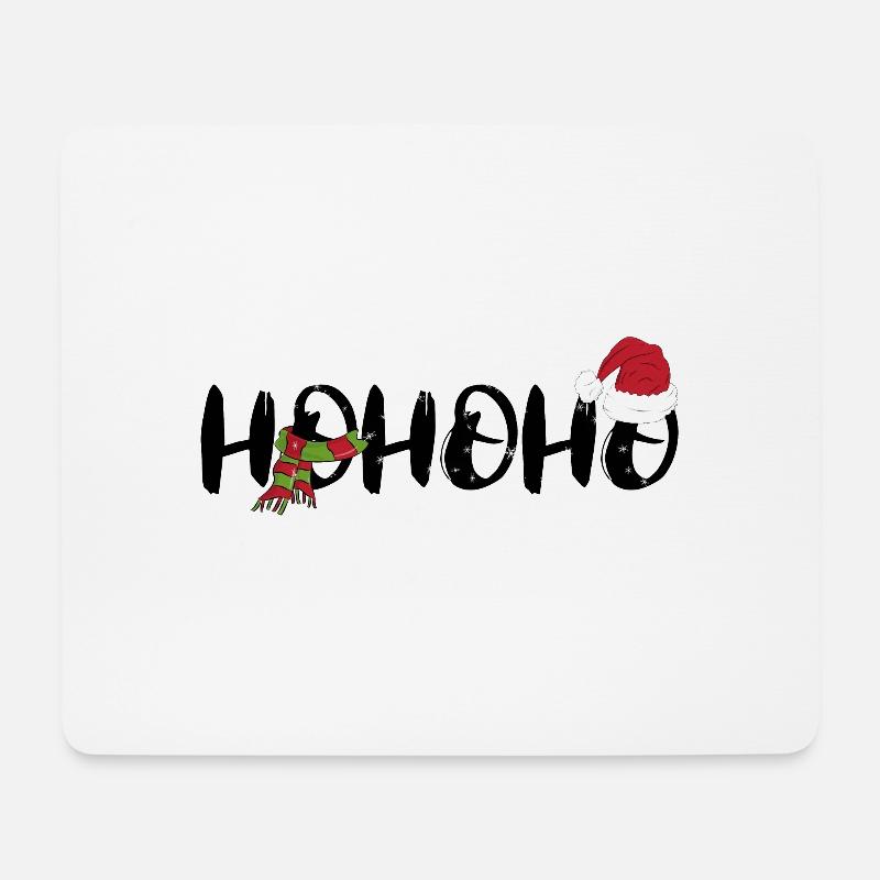Hohoho Ugly Christmas Sweater Snow snowflakes - Mousepad (Querformat) - Weiß