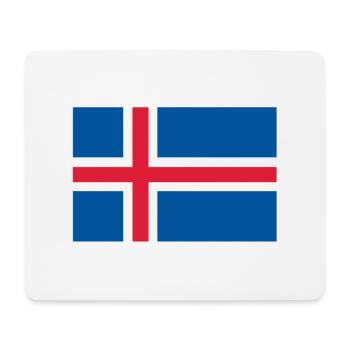 Drapeau de l’Islande - Tapis de souris (format paysage) - blanc - Devant