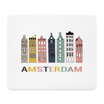 Amsterdam colorful canal houses - Mousepad (Querformat) - Weiß - Vorne