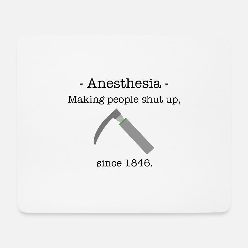 Anesthesia Spruch englisch Geschenk - Mousepad (Querformat) - Weiß