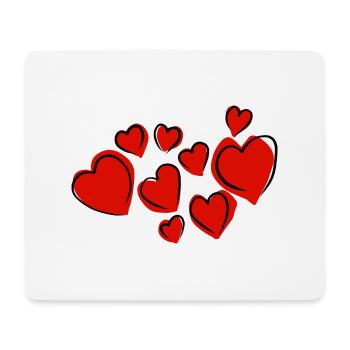 Valentine heart - Mouse Pad (horizontal) - white - Front