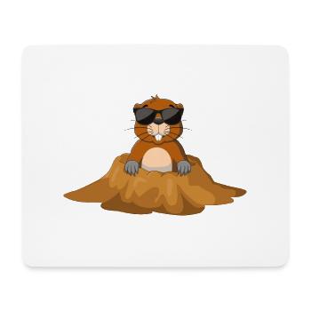 Maulwurf, Garten - Mousepad (Querformat) - Weiß - Vorne