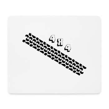 Reifenspuren 4x4 - Mousepad (Querformat) - Weiß - Vorne