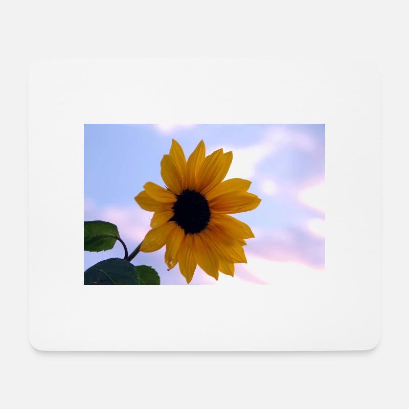 Sonnenblume - Mousepad (Querformat) - Weiß