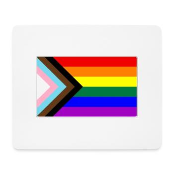 Fortschritt LGBTQ Gay Pride Flagge - Mousepad (Querformat) - Weiß - Vorne