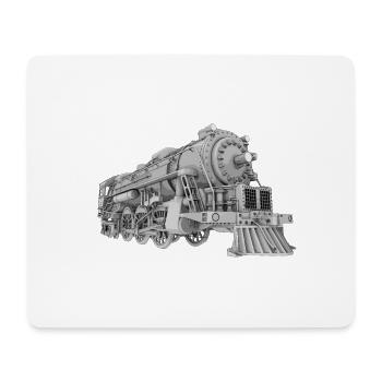 Locomotive, locomotive à vapeur, chemin de fer, train - Tapis de souris (format paysage) - blanc - Devant