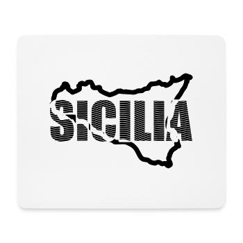 T-shirts souvenirs sicile, conception de carte - Tapis de souris (format paysage) - blanc - Devant