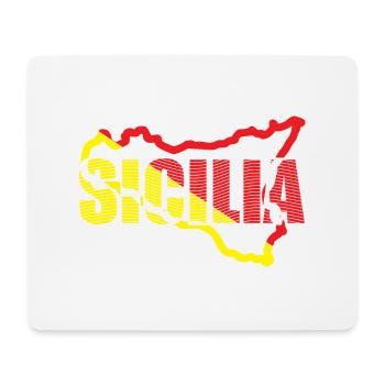 T-shirts souvenirs sicile, conception de carte - Tapis de souris (format paysage) - blanc - Devant