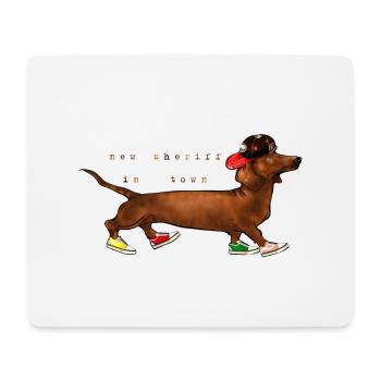 Dackel - Mousepad (Querformat) - Weiß - Vorne
