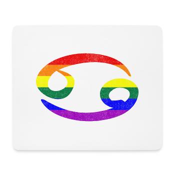 Signe lgbt de zodiaque de drapeau de fierté gaie - Tapis de souris (format paysage) - blanc - Devant