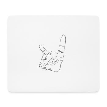 Dessin - silence - Tapis de souris (format paysage) - blanc - Devant
