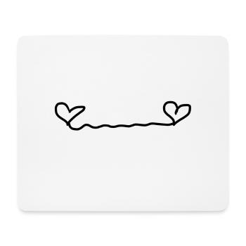 Herz Herzen - Mousepad (Querformat) - Weiß - Vorne