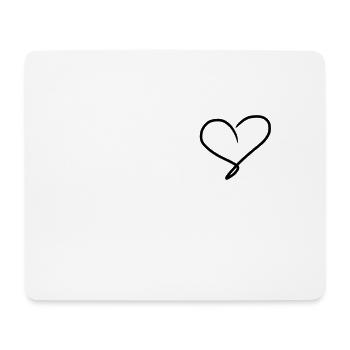 heart herz - Mousepad (Querformat) - Weiß - Vorne