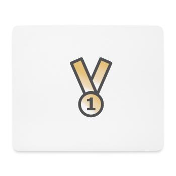 medaille gewinner - Mousepad (Querformat) - Weiß - Vorne