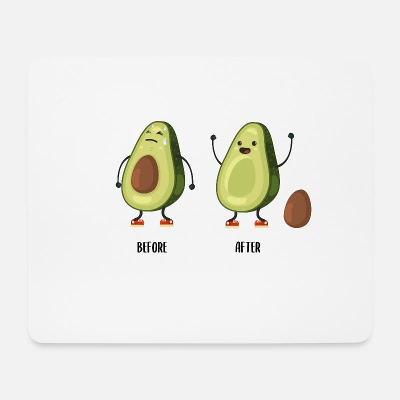 Avocado Toilette - Mousepad (Querformat) - Weiß