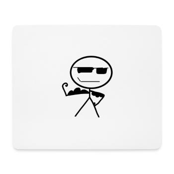 homme fort - Tapis de souris (format paysage) - blanc - Devant