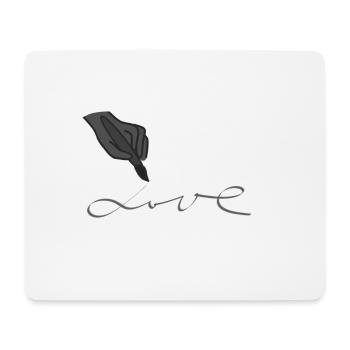 Zeichnen Liebe - Mousepad (Querformat) - Weiß - Vorne