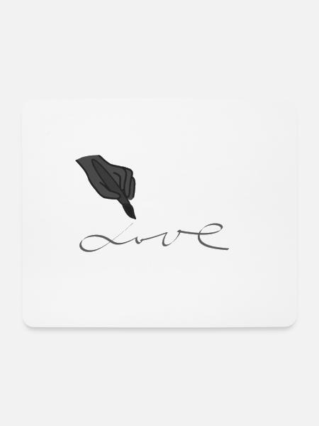 Zeichnen Liebe - Mousepad (Querformat) - Weiß