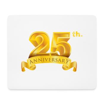 25th anniversary & birth day luxury golden number - Mouse Pad (horizontal) - white - Front
