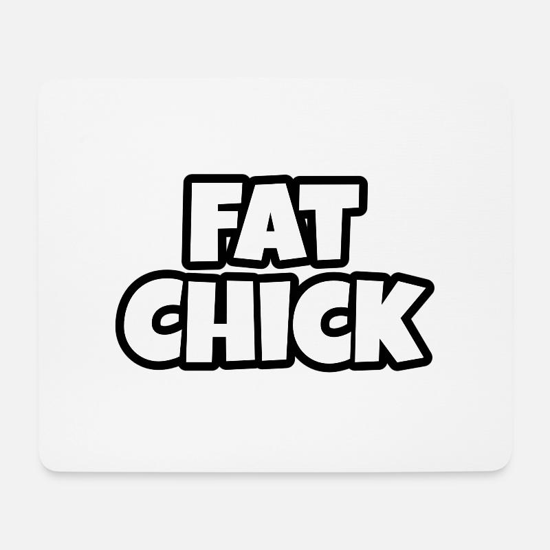 Fat Chick - Mousepad (Querformat) - Weiß