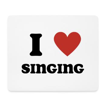 I Love Singing - Mousepad (Querformat) - Weiß - Vorne