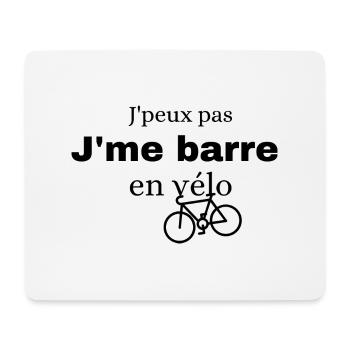 j'peux pas j'me barre en vélo - Tapis de souris (format paysage) - blanc - Devant