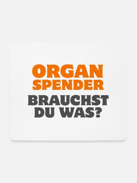 Organspender. Brauchst Du was? Herz Niere Satire - Mousepad (Querformat) - Weiß