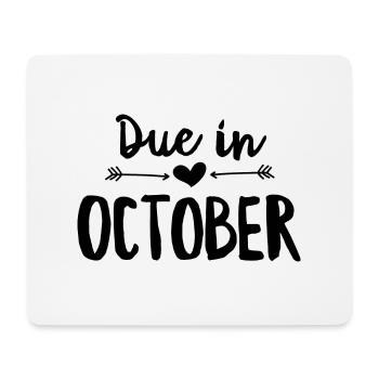 Fällig im Oktober - Mousepad (Querformat) - Weiß - Vorne