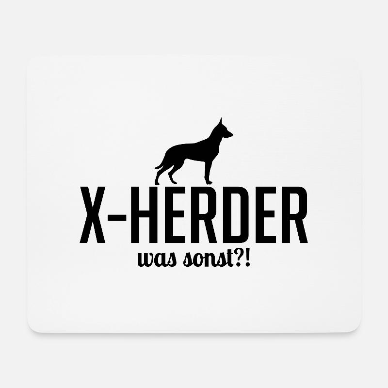 X-HERDER was sonst Hundespruch Hunde Wilsigns - Mousepad (Querformat) - Weiß