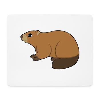 Murmeltier - Mousepad (Querformat) - Weiß - Vorne