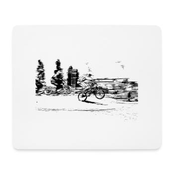 bmx - Tapis de souris (format paysage) - blanc - Devant