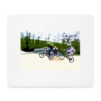 bmx - Mousepad (Querformat) - Weiß - Vorne
