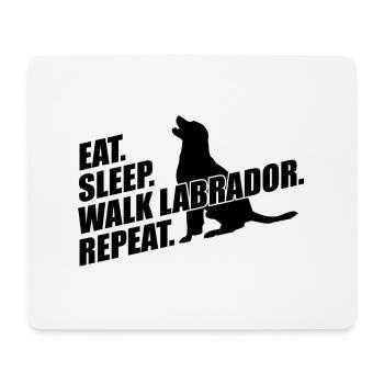 EAT SLEEP WALK LABRADOR REPEAT - Mouse Pad (horizontal) - white - Front