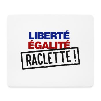 liberté égalité raclette - Tapis de souris (format paysage) - blanc - Devant
