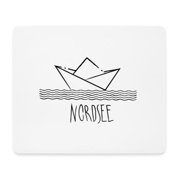 Bateau en papier mer du Nord Vacances à la mer - Tapis de souris (format paysage) - blanc - Devant