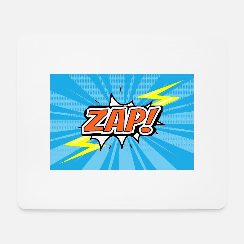 ZAP! Comic Style Graffiti Lettering - Mousepad (Querformat) - Weiß