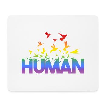 Liebe Human Regenbogen Gay Pride - LGBT - Mousepad (Querformat) - Weiß - Vorne