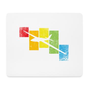 Planeur - Tapis de souris (format paysage) - blanc - Devant