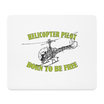 Bell 47 NÉ POUR ÊTRE LIBRE 2 - Tapis de souris (format paysage) - blanc - Devant