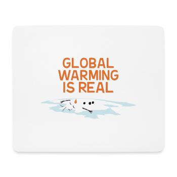 LE RÉCHAUFFEMENT CLIMATIQUE EST RÉEL - Tapis de souris (format paysage) - blanc - Devant