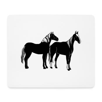 Pferde - Mousepad (Querformat) - Weiß - Vorne