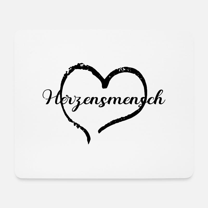 Herzensmensch - Mousepad (Querformat) - Weiß