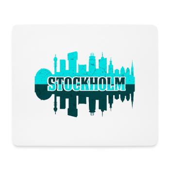 Stockholm Skyline - Mousepad (Querformat) - Weiß - Vorne