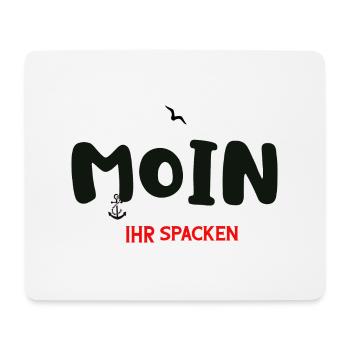 Moin Ihr Spacken - Mousepad (Querformat) - Weiß - Vorne