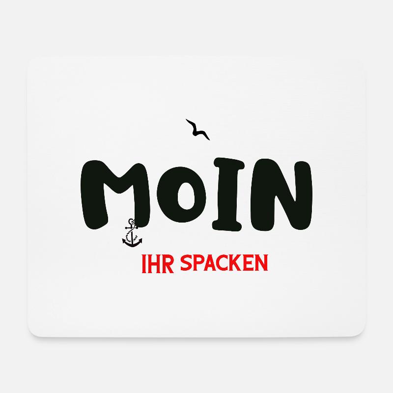 Moin Ihr Spacken - Mousepad (Querformat) - Weiß