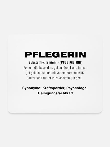Pflegerin - Mousepad (Querformat) - Weiß